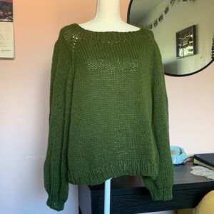 Handmade Green Knit Sweater